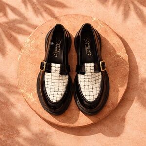 Classic Black and White Loafers